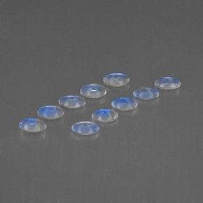 Achetez naturel ct blanc pierre de lune arc-en-ciel gems, coupe ovale, en provenance inde chez gemselect. en stock, livraison internationale!
