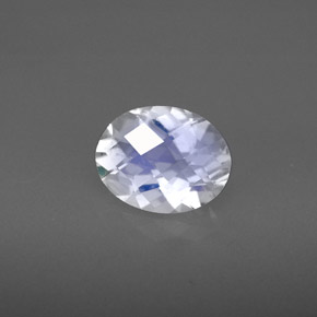 Pierre de lune arc-en-ciel bleue naturelle coupe ovale, 1,55 ct, VS