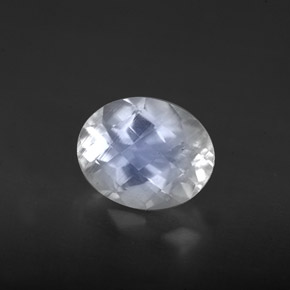 Pierre de lune arc-en-ciel Bleu blanc naturelle Coupe ovale, 1.94 ct, VS