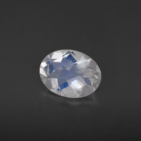 Pierre de lune arc-en-ciel Bleu blanc naturelle Coupe ovale, 1.08 ct, VS