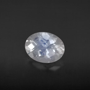 Pierre de lune arc-en-ciel Bleu blanc naturelle Coupe ovale, 1.13 ct, VS