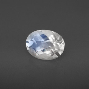Pierre de lune arc-en-ciel blanc naturelle coupe ovale, 1,42 ct, VS
