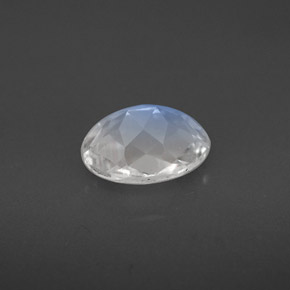 Pierre de lune arc-en-ciel blanc naturelle coupe ovale, 1,31 ct, VS