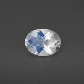 Pierre de lune arc-en-ciel blanc naturelle coupe ovale, 1,05 ct, VS