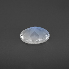 Pierre de lune arc-en-ciel blanc naturelle coupe ovale, 1,05 ct, VS