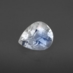 Pierre de lune arc-en-ciel Bleu blanc naturelle En forme de poire, 1.66 ct, VS