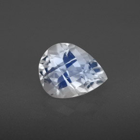 Pierre de lune arc-en-ciel Bleu blanc naturelle En forme de poire, 1.66 ct, VS