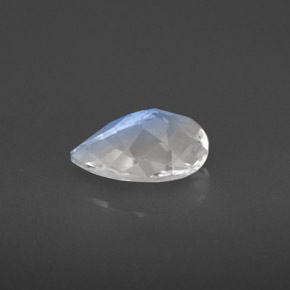 Pierre de lune arc-en-ciel blanc naturelle en forme de poire, 1,17 ct, VS