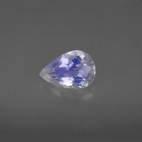 Pierre de lune arc-en-ciel Bleu blanc naturelle En forme de poire, 1.17 ct, VS