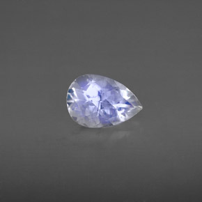 Pierre de lune arc-en-ciel Bleu blanc naturelle En forme de poire, 1.04 ct, VS