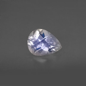 Pierre de lune arc-en-ciel blanc naturelle en forme de poire, 1,26 ct, VS