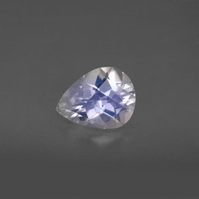 Pierre de lune arc-en-ciel blanc naturelle en forme de poire, 1,26 ct, VS