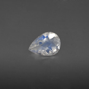 Pierre de lune arc-en-ciel blanc naturelle en forme de poire, 0,79 ct, VS