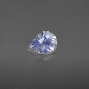 Pierre de lune arc-en-ciel blanc naturelle en forme de poire, 0,86 ct, VS
