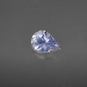 Pierre de lune arc-en-ciel blanc naturelle en forme de poire, 0,86 ct, VS
