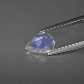 Pierre de lune arc-en-ciel blanc naturelle en forme de poire, 0,86 ct, VS