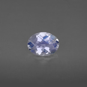 Pierre de lune arc-en-ciel blanc naturelle coupe ovale, 1,05 ct, VS
