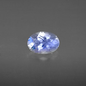 Pierre de lune arc-en-ciel Bleu blanc naturelle Coupe ovale, 1.06 ct, VS