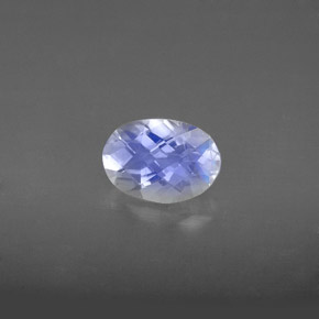 Pierre de lune arc-en-ciel Bleu blanc naturelle Coupe ovale, 1.06 ct, VS