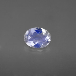 Pierre de lune arc-en-ciel blanc naturelle coupe ovale, 0,94 ct, VS