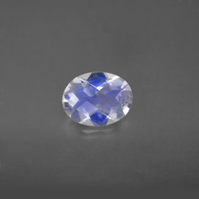 Pierre de lune arc-en-ciel blanc naturelle coupe ovale, 0,94 ct, VS
