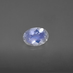 Pierre de lune arc-en-ciel Bleu blanc naturelle Coupe ovale, 0.88 ct, VS