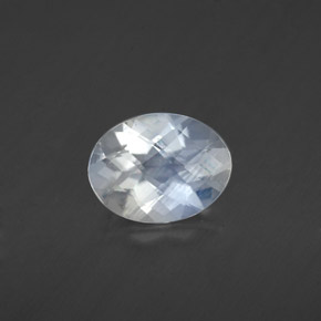 Pierre de lune arc-en-ciel blanc naturelle coupe ovale, 1,06 ct, transparent