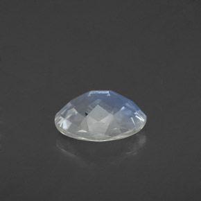 Pierre de lune arc-en-ciel blanc naturelle coupe ovale, 1,06 ct, transparent