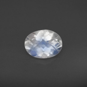 Pierre de lune arc-en-ciel Bleu blanc naturelle Coupe ovale, 1.05 ct, VS