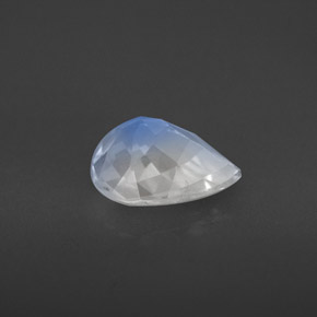 Pierre de lune arc-en-ciel blanc naturelle en forme de poire, 1,28 ct, VS
