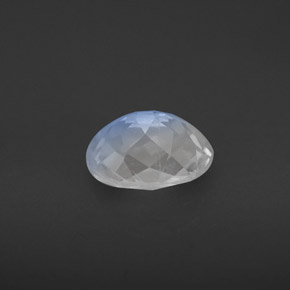 Pierre de lune arc-en-ciel blanc naturelle coupe ovale, 1,34 ct, VS