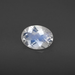 Pierre de lune arc-en-ciel Bleu blanc naturelle Coupe ovale, 0.94 ct, VS