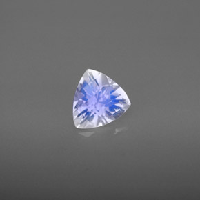Pierre de lune arc-en-ciel blanc naturelle trillion, 0,83 ct, VS