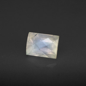 Pierre de lune arc-en-ciel multicolore naturelle baguette, 1,20 ct, VS-SI