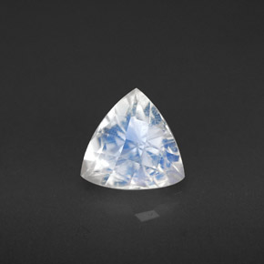 Pierre de lune arc-en-ciel blanc naturelle trillion, 1,20 ct, VS