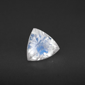 Pierre de lune arc-en-ciel blanc naturelle trillion, 1,20 ct, VS