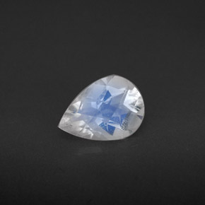 Pierre de lune arc-en-ciel Bleu blanc naturelle En forme de poire, 0.86 ct, VS