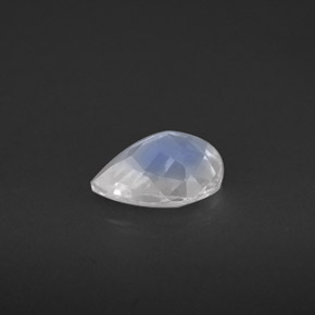 Pierre de lune arc-en-ciel Bleu blanc naturelle En forme de poire, 0.86 ct, VS