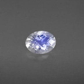 Pierre de lune arc-en-ciel blanc naturelle coupe ovale, 1,10 ct, VS