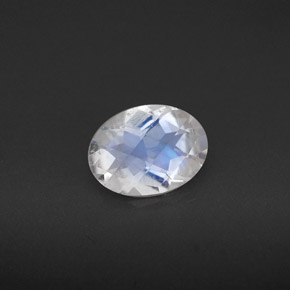 Pierre de lune arc-en-ciel Bleu blanc naturelle Coupe ovale, 0.85 ct, VS