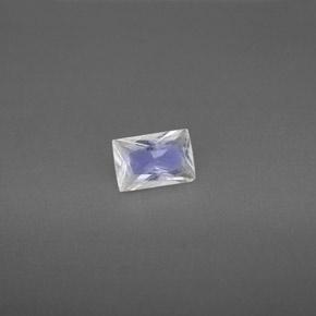 Pierre de lune arc-en-ciel Bleu blanc naturelle Baquette, 0.42 ct, VS