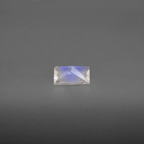 Pierre de lune arc-en-ciel Bleu blanc naturelle Baquette, 0.42 ct, VS