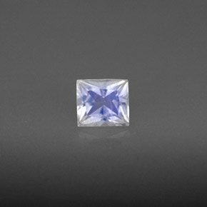 Pierre de lune arc-en-ciel Bleu blanc naturelle Baquette, 0.75 ct, VS