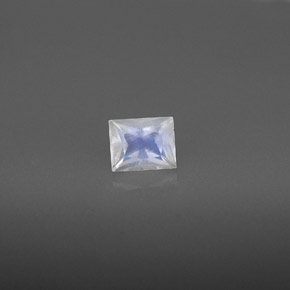 Pierre de lune arc-en-ciel Bleu blanc naturelle Baquette, 0.55 ct, VS