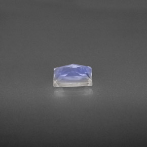 Pierre de lune arc-en-ciel blanc naturelle baguette, 0,64 ct, VS