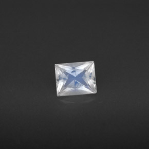 Pierre de lune arc-en-ciel Bleu blanc naturelle Baquette, 0.46 ct, VS