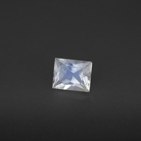 Pierre de lune arc-en-ciel Bleu blanc naturelle Baquette, 0.46 ct, VS