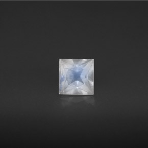 Pierre de lune arc-en-ciel blanc naturelle baguette, 0,56 ct, VS