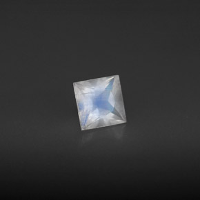 Pierre de lune arc-en-ciel blanc naturelle baguette, 0,56 ct, VS