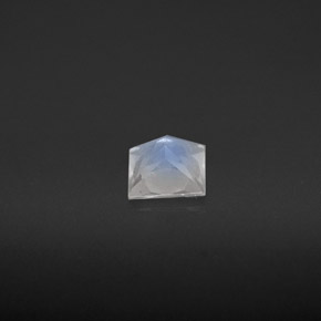 Pierre de lune arc-en-ciel blanc naturelle baguette, 0,56 ct, VS